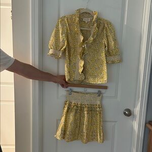 Love the Label Floral Top and Skirt Set